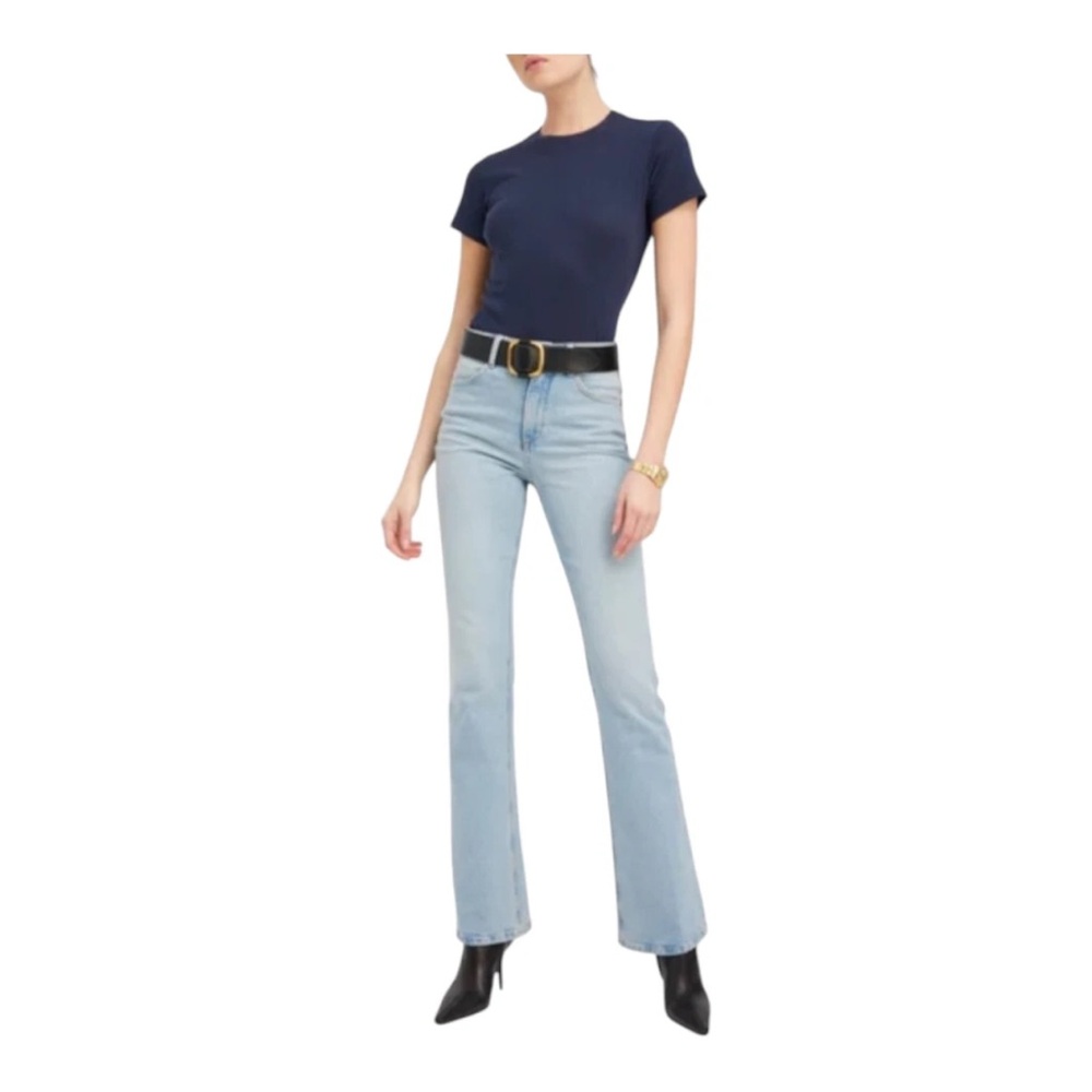 SPRWMN Francoise Light Wash Micro Flare Slim Fit High Rise Jeans Women's 26